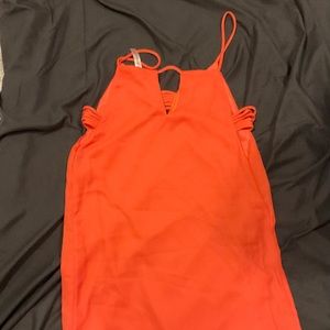 Pink sleeveless blouse